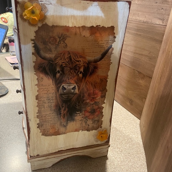 Rustic Highland Cow Decorative Jewelry box - Picture 3 of 10